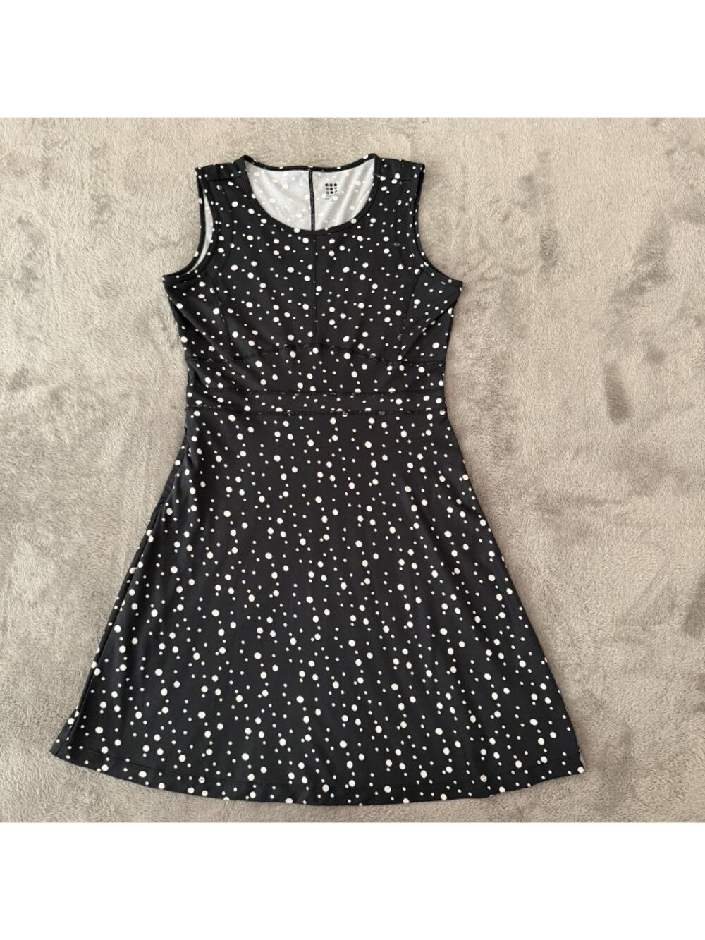 Title Nine Black White Polka Dot Dress SMALL Tennis Pickleball Sleeveless
